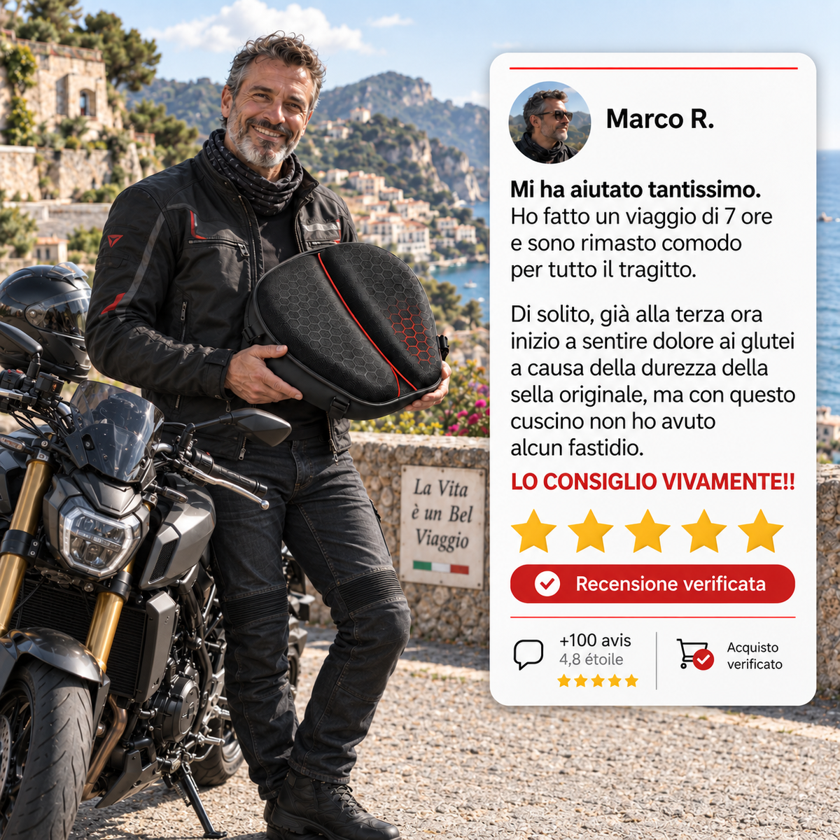 Cuscino Gel Moto